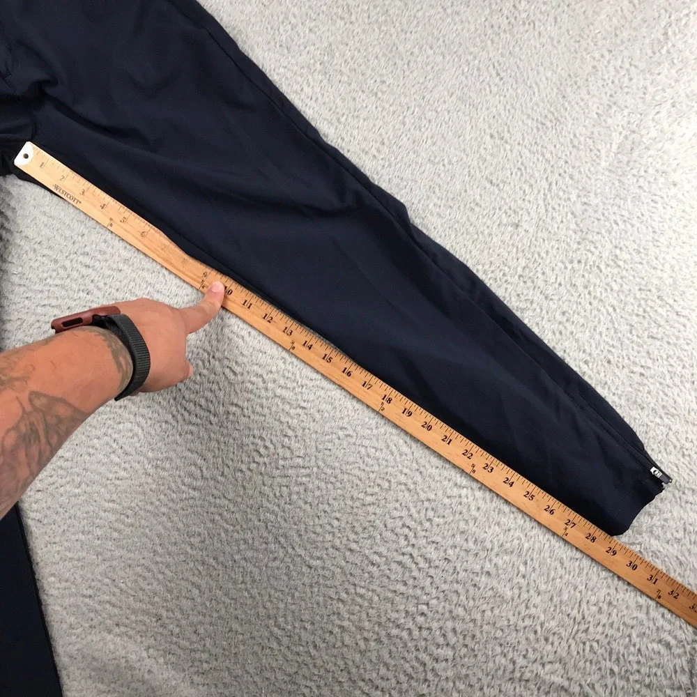 Primo Golf Pants Mens 28 (28x29) Navy Tapered Ankle Zip Performance Trousers